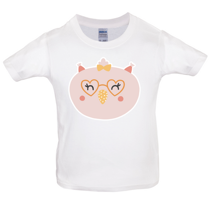 Smiley Face Chick Kids T Shirt