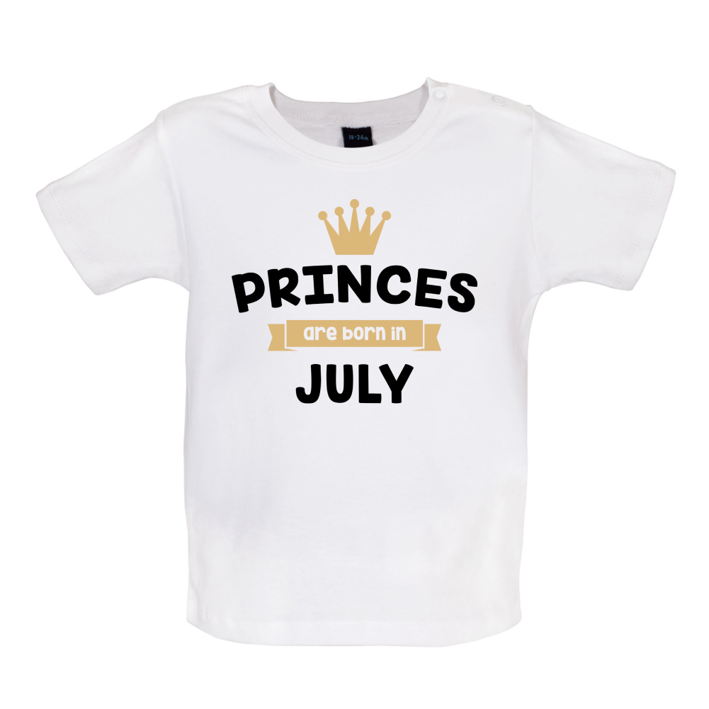 Princes Are Born In July Baby T Shirt