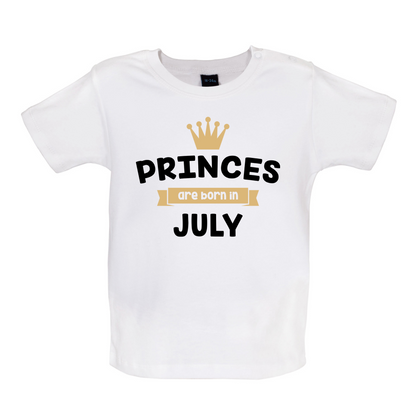 Princes Are Born In July Baby T Shirt
