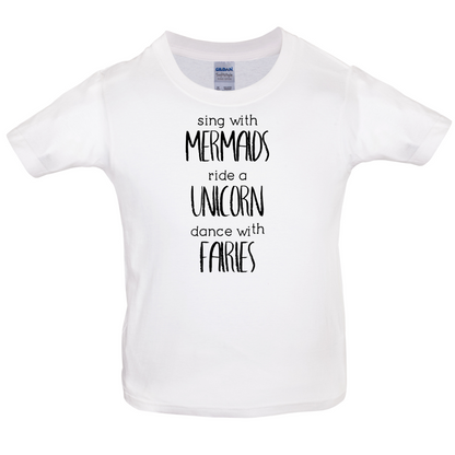 Sing With Mermaaids Kids T Shirt