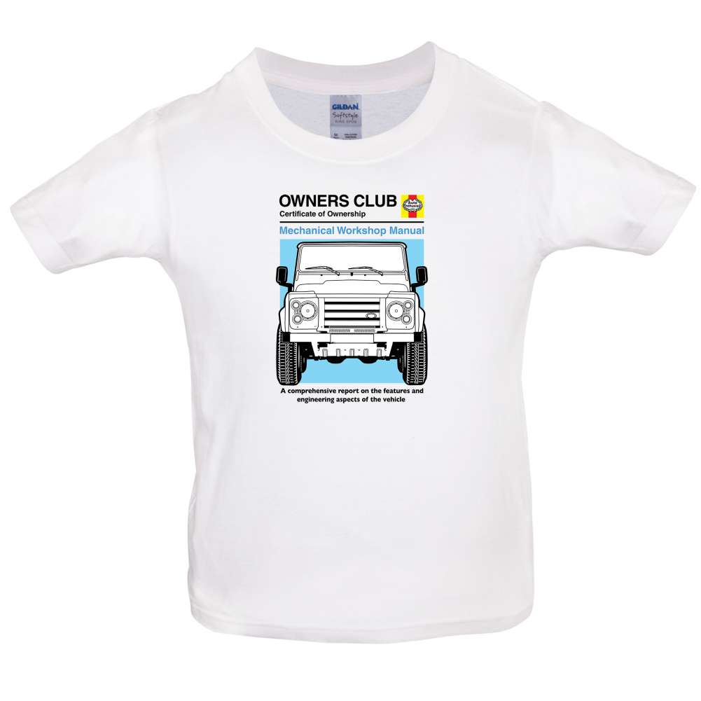 Car Owners Manual Land Rover Kids T Shirt