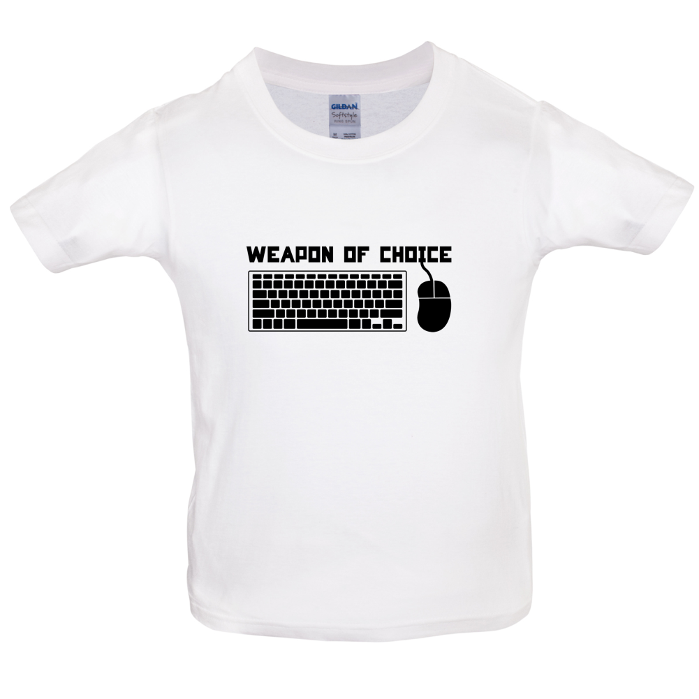 Weapon Of Choice PC Kids T Shirt