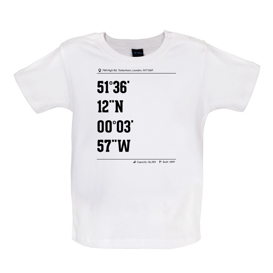 Stadium Coordinates Tottenham Baby T Shirt