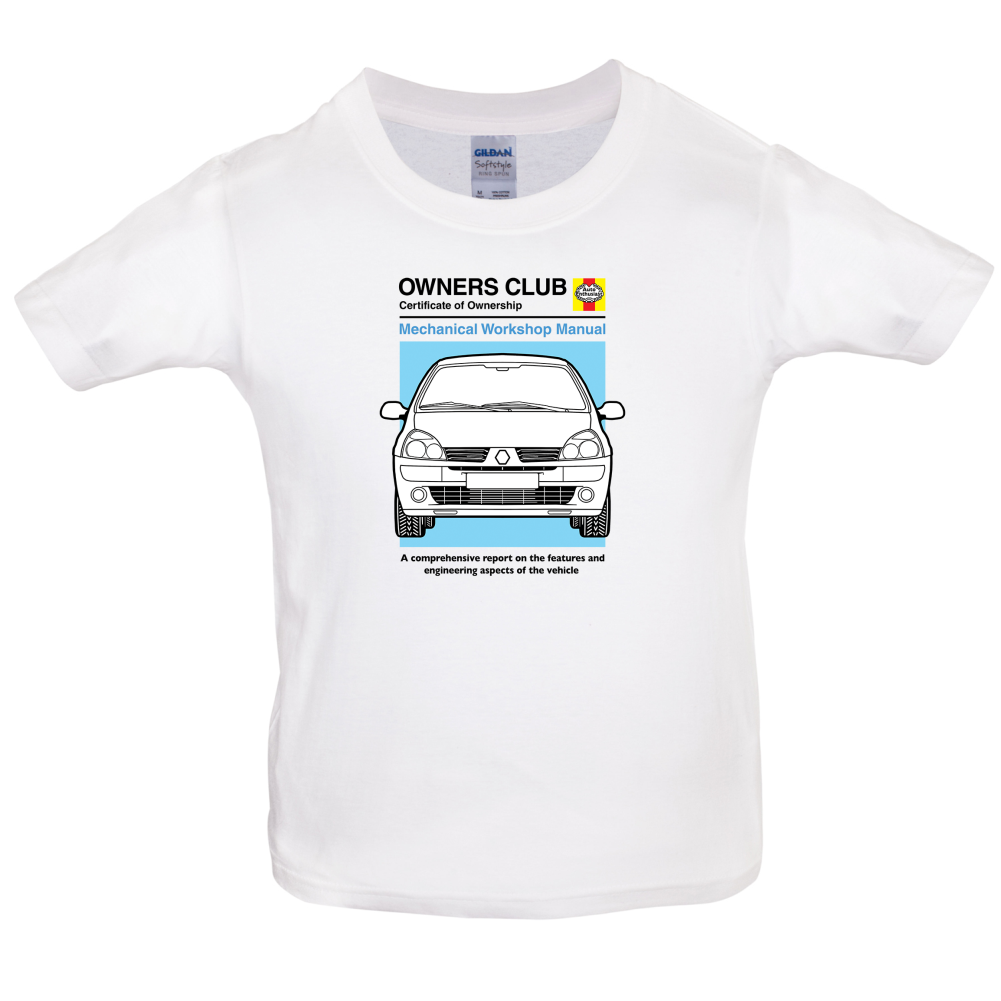 Car Owners Manual Clio Kids T Shirt