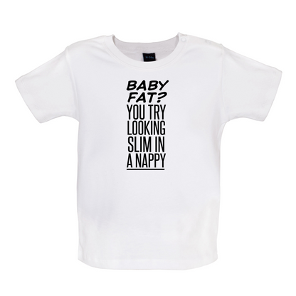 Baby Fat In Nappy  Baby T Shirt