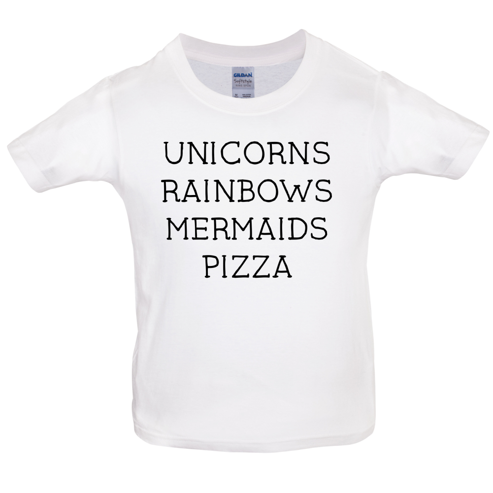 Unicorn, Rainbows, Mermaids Kids T Shirt