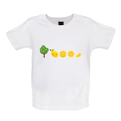 Evolution Of Lemon Baby T Shirt