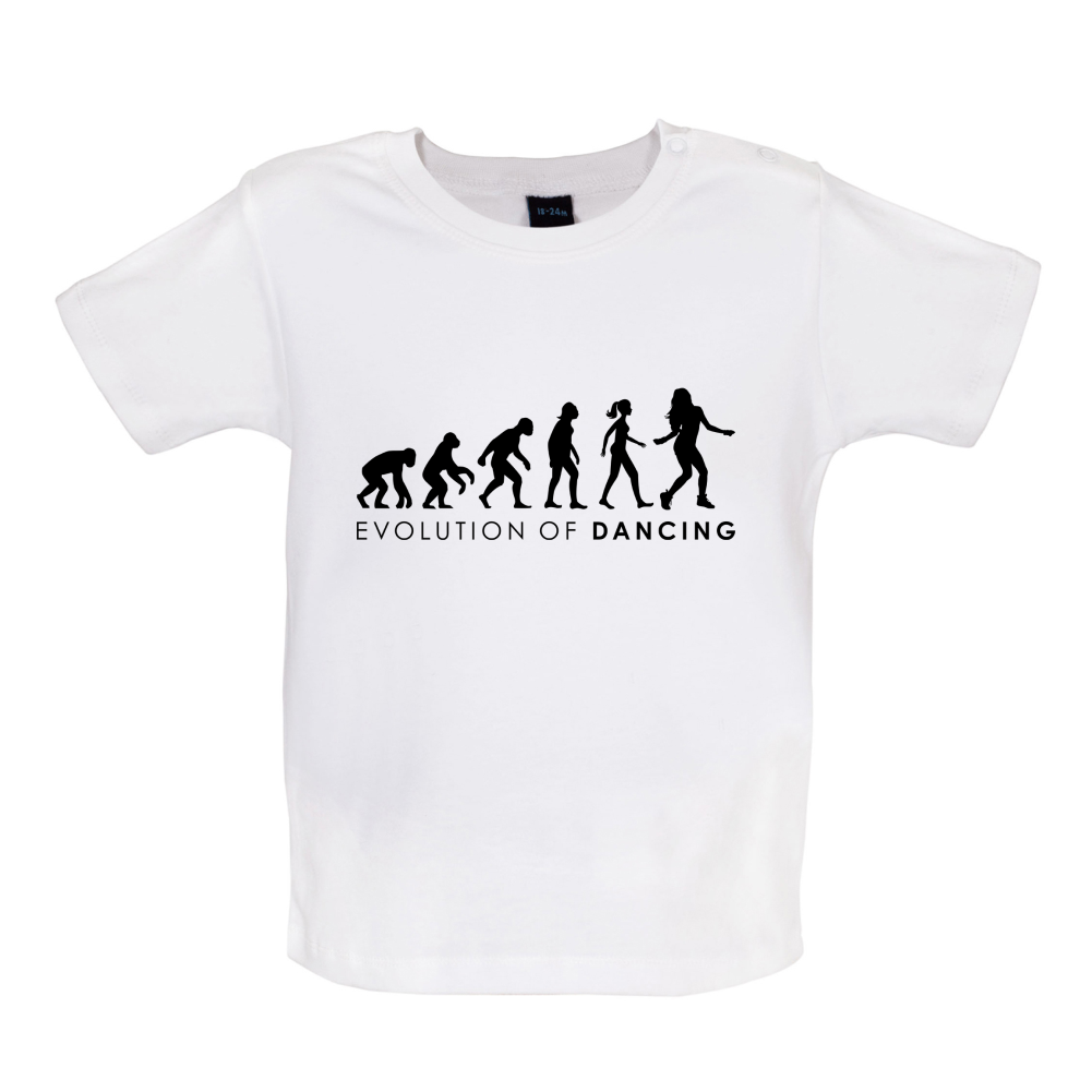 Evolution Of Woman Dancing  Baby T Shirt