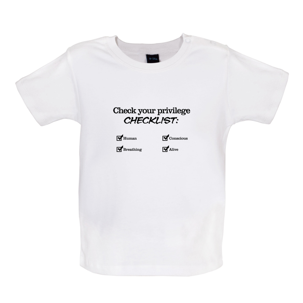 Privilege Checklist Baby T Shirt