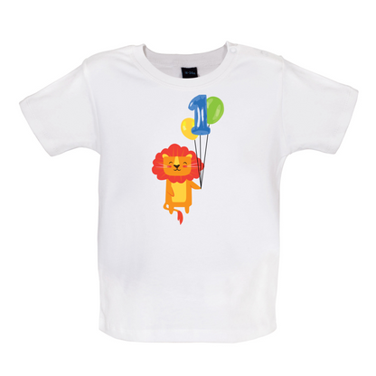 1st Birthday Lion Baby T Shirt