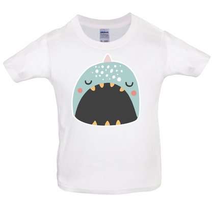 Smiley Face Narwhal Kids T Shirt