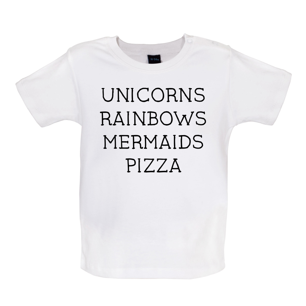 Unicorn, Rainbows, Mermaids Baby T Shirt