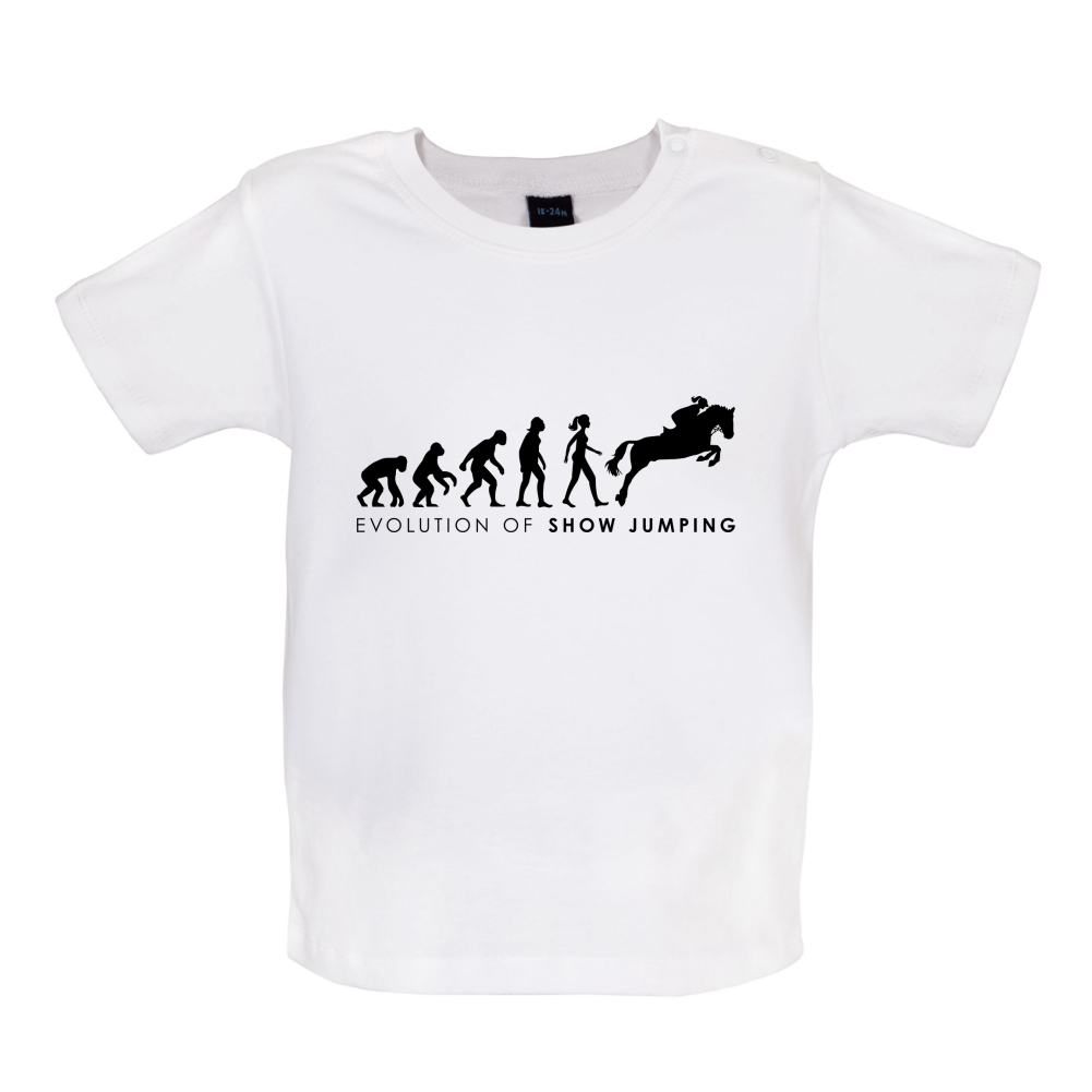 Evolution Of Woman Show Jumping Baby T Shirt