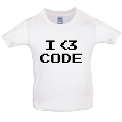 I Heart Code Kids T Shirt