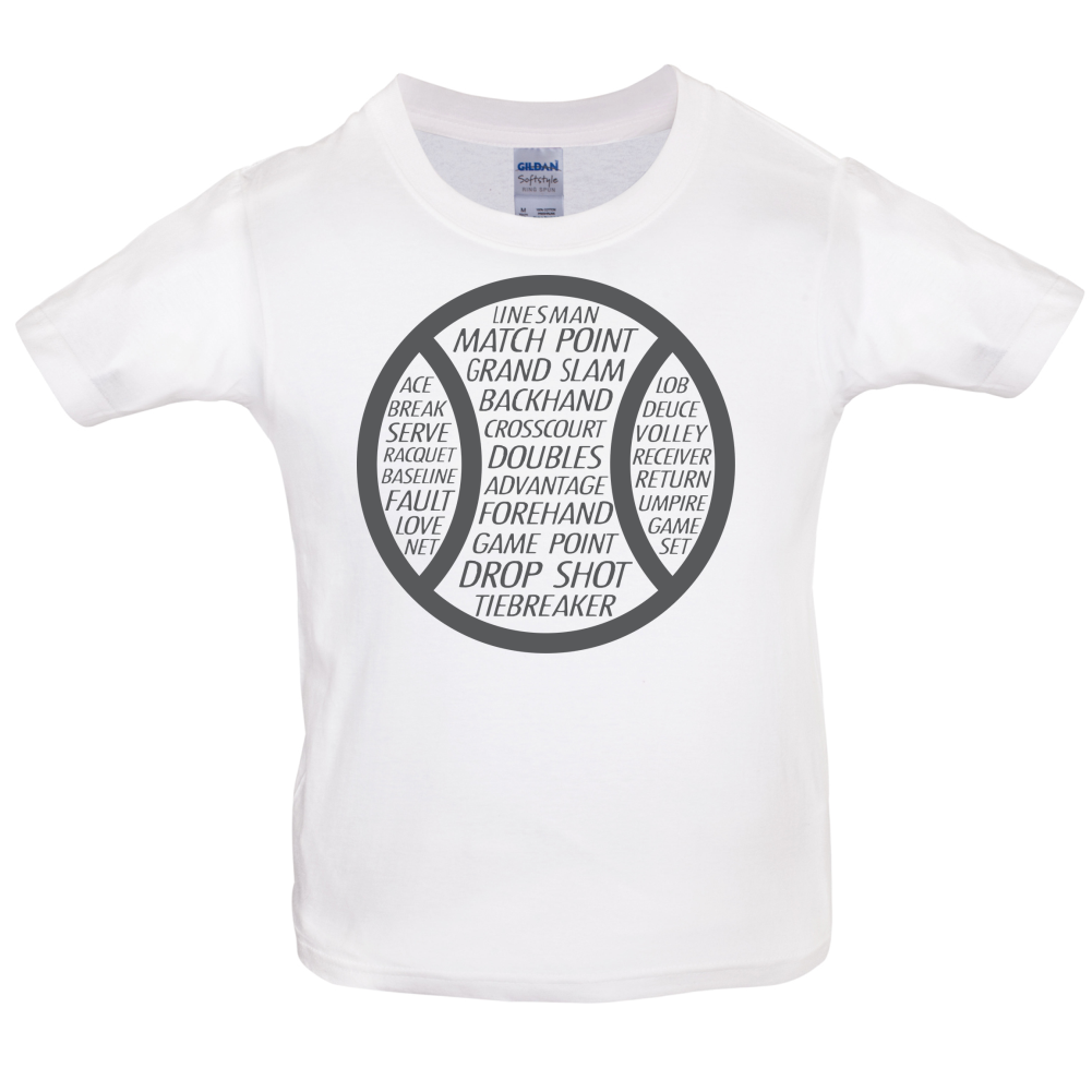 Tennis Word Ball Kids T Shirt