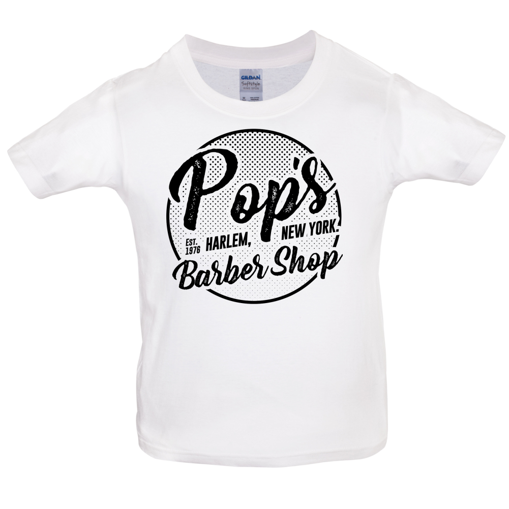 Pop's Barber Shop Kids T Shirt