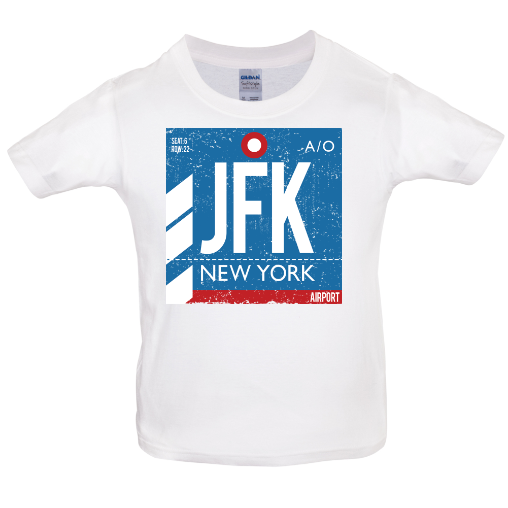 New York Airport Kids T Shirt