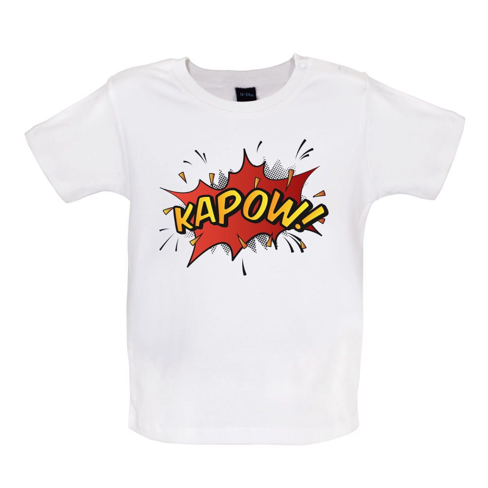 Kapow! Word Art Baby T Shirt