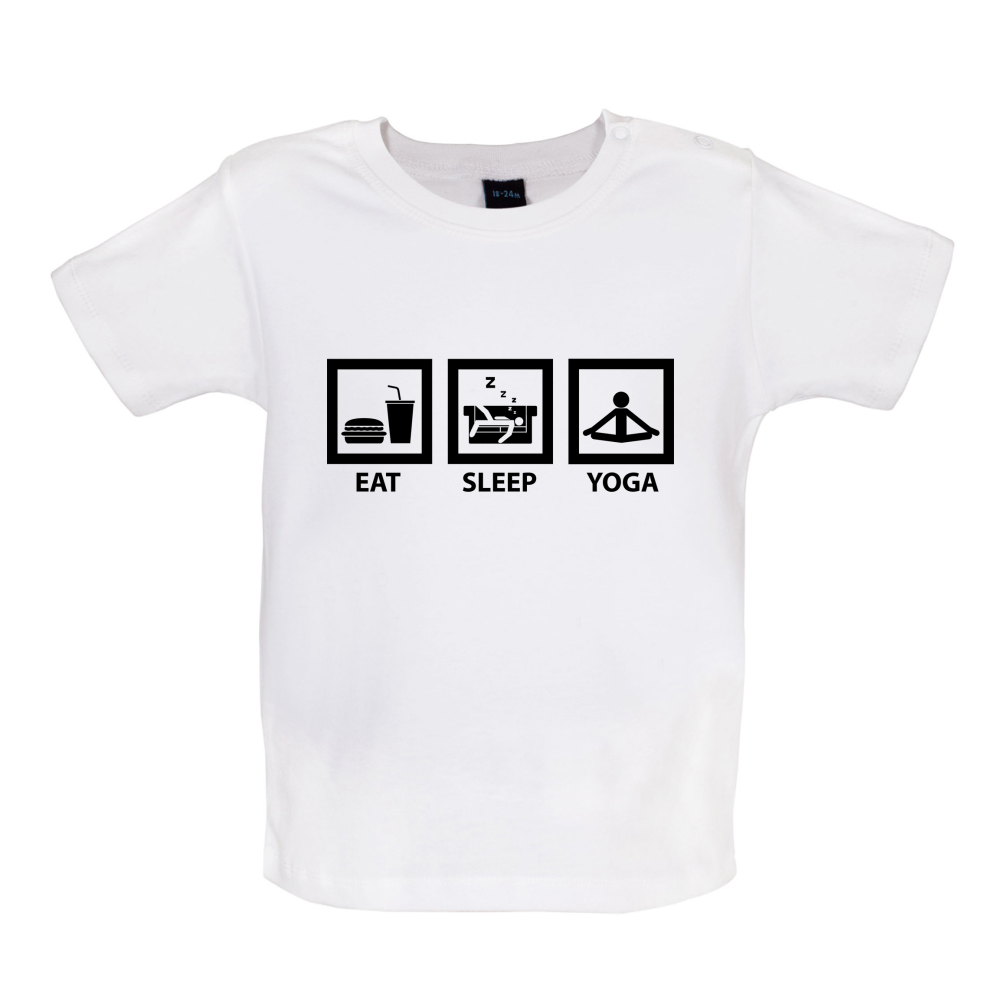 Eat Sleep Yoga Baby T Shirt