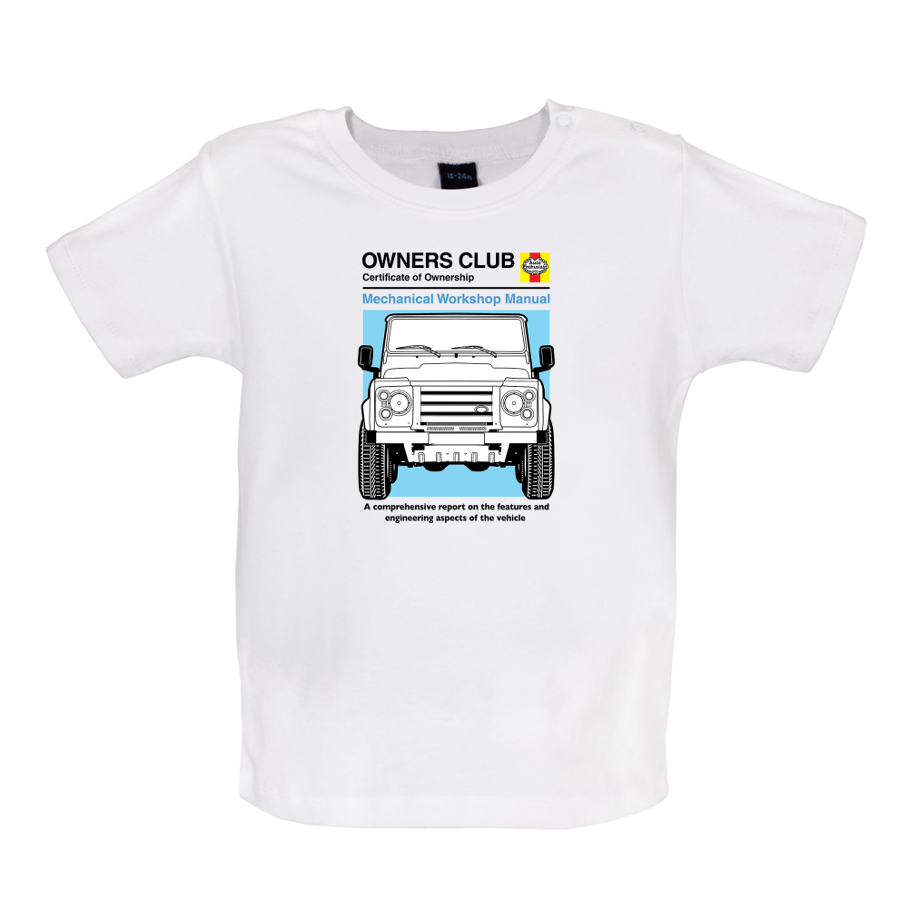 Car Owners Manual Land Rover Baby T Shirt