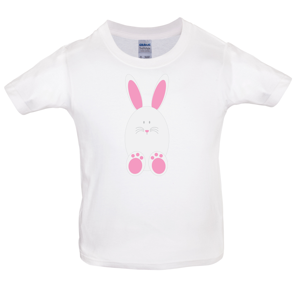 White Easter Bunny Kids T Shirt