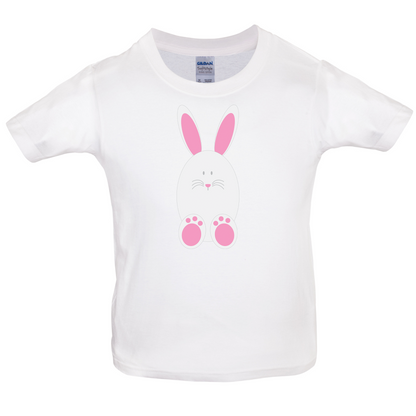 White Easter Bunny Kids T Shirt