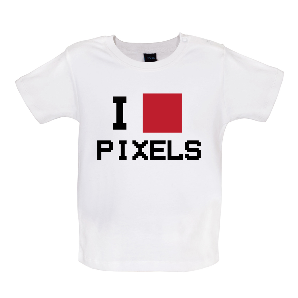 Pixel Heart Baby T Shirt
