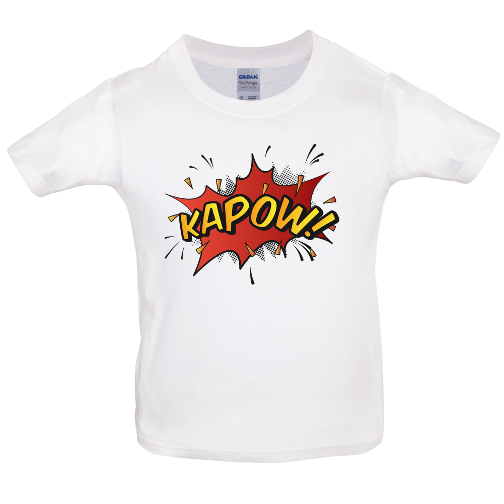 Kapow! Word Art Kids T Shirt