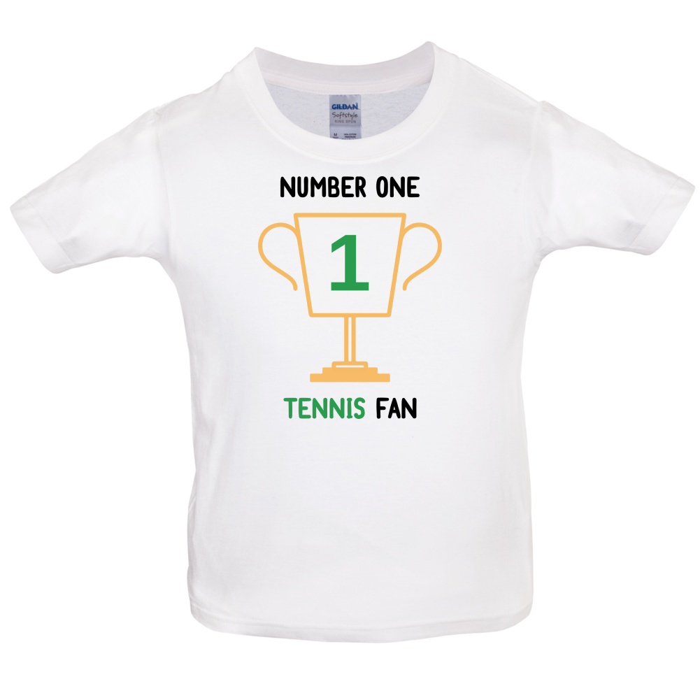 Number 1 Tennis Fan Kids T Shirt
