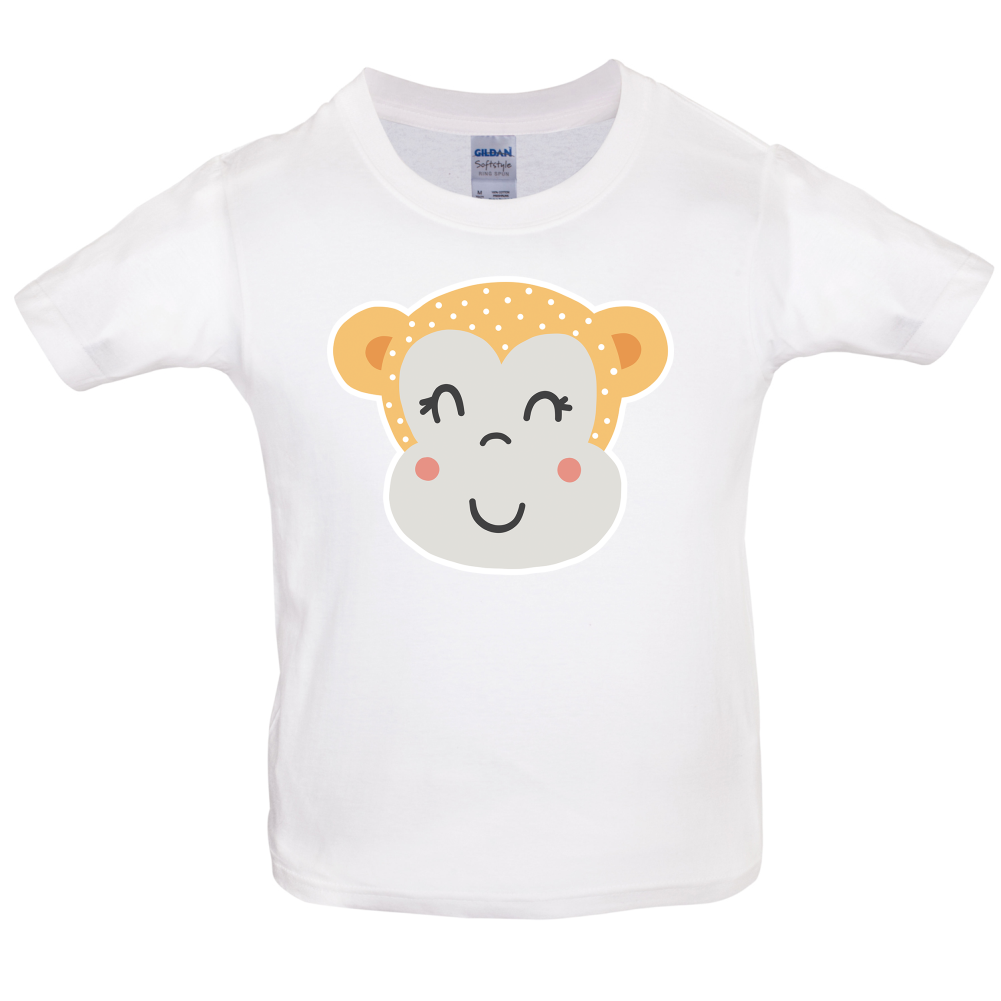 Smiley Face Monkey  Kids T Shirt