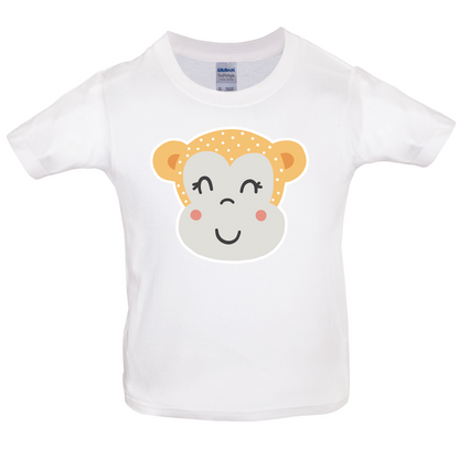 Smiley Face Monkey  Kids T Shirt