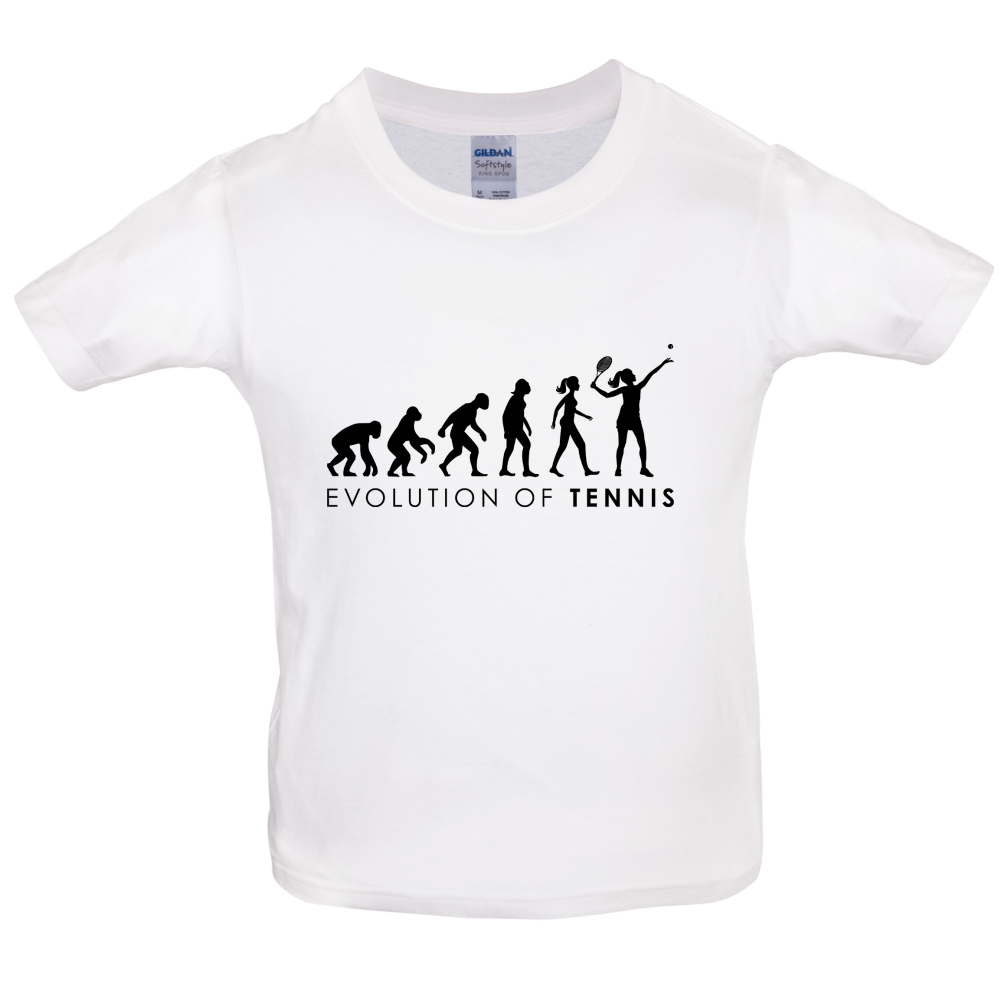Evolution Of Woman Tennis Kids T Shirt
