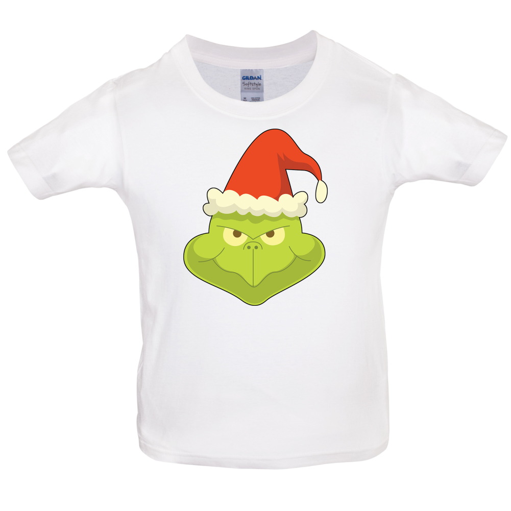 Grinch Face Kids T Shirt