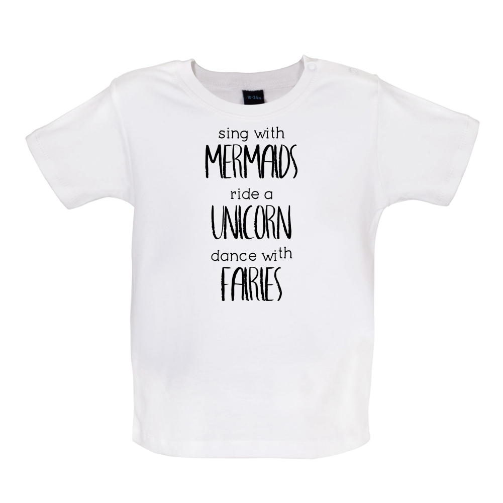 Sing With Mermaaids Baby T Shirt