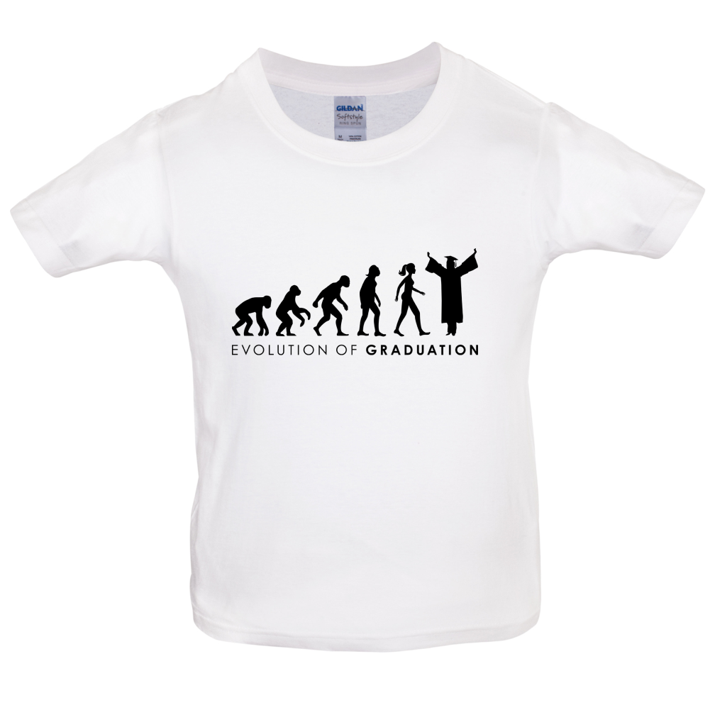 Evolution Of Woman Graduation Kids T Shirt