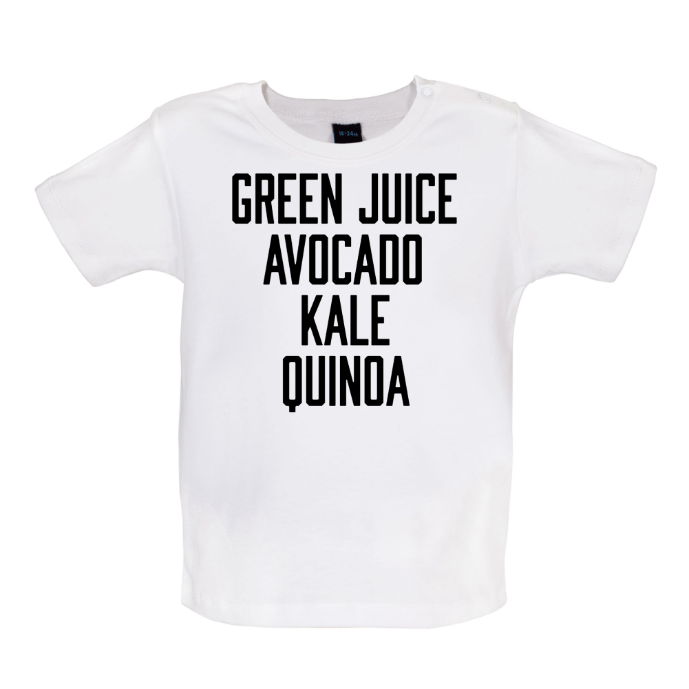 Green Juice Avocado Kale Baby T Shirt