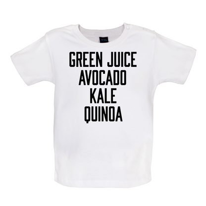 Green Juice Avocado Kale Baby T Shirt