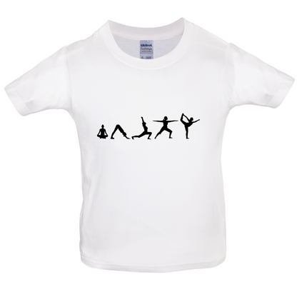 Evolution Of Yoga Kids T Shirt
