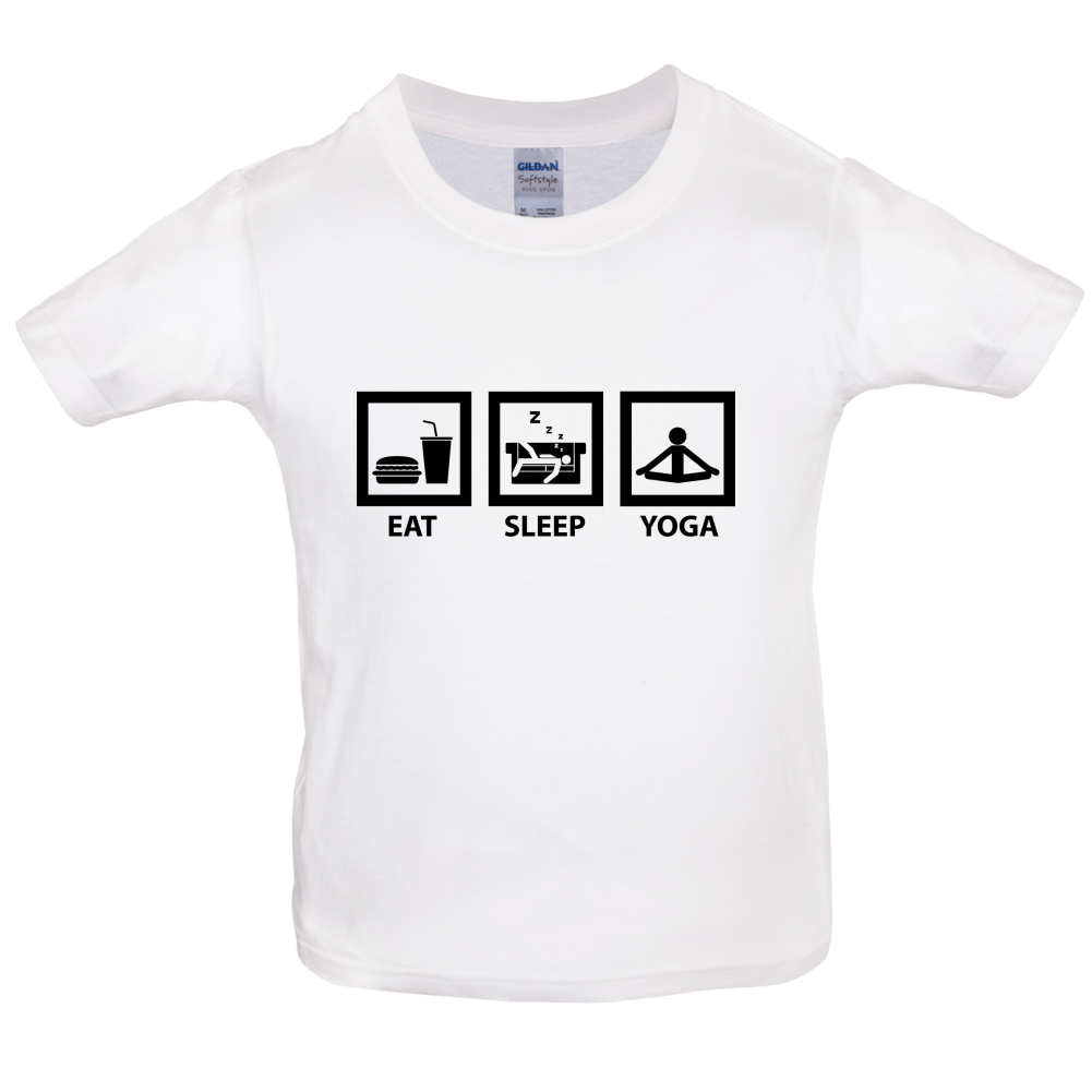 Eat Sleep Yoga Kids T Shirt