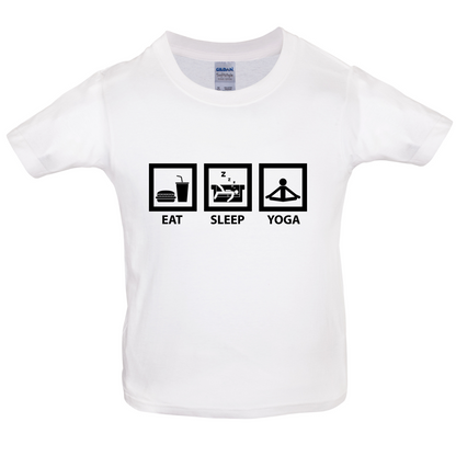 Eat Sleep Yoga Kids T Shirt