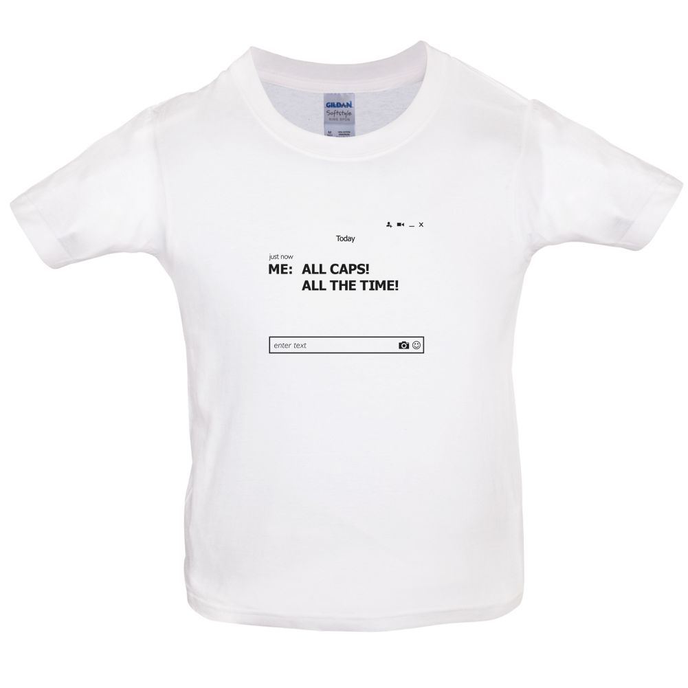 All Caps Kids T Shirt