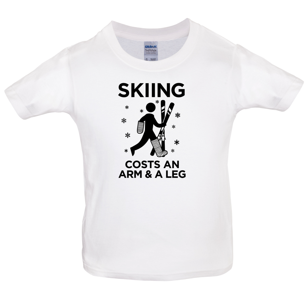 Skiing Costs Arm & A Leg Kids T Shirt