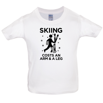 Skiing Costs Arm & A Leg Kids T Shirt