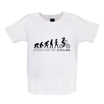 Evolution Of Woman Cycling Baby T Shirt