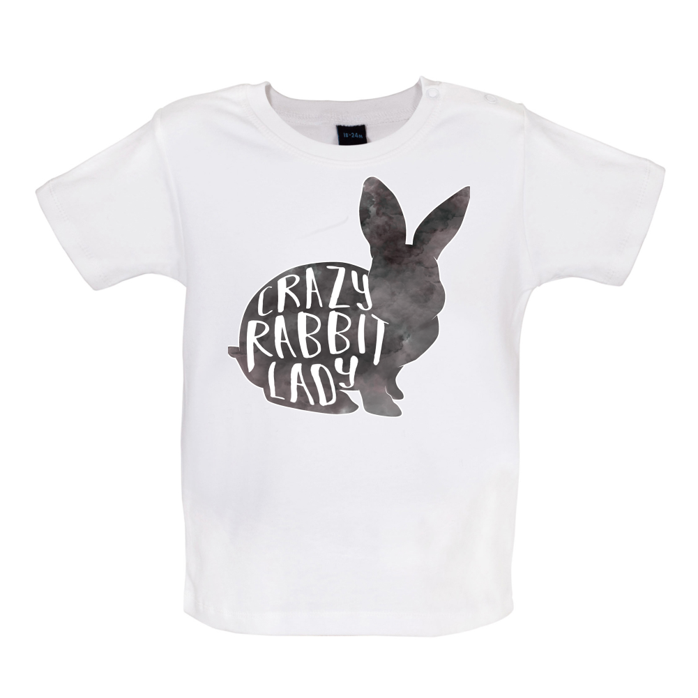 Crazy Rabbit Lady Baby T Shirt