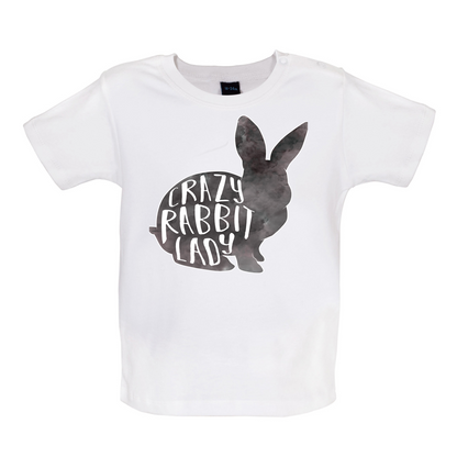Crazy Rabbit Lady Baby T Shirt