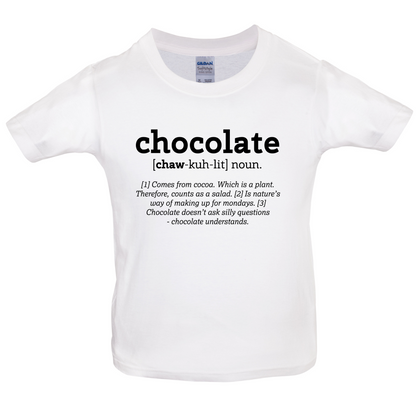 Definition Chocolate Kids T Shirt