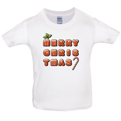 Merry Christmas Biscuits Kids T Shirt