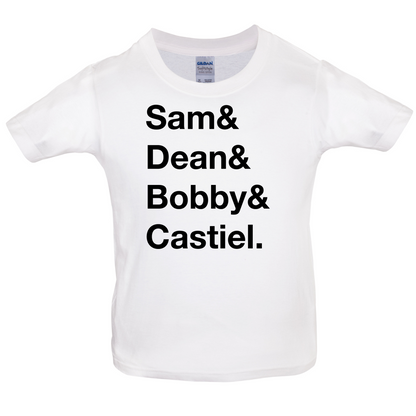 Sam & Dean & Bobby & Castiel Kids T Shirt