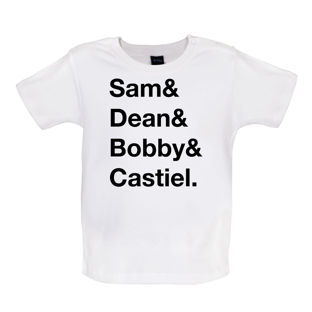 Sam & Dean & Bobby & Castiel Baby T Shirt